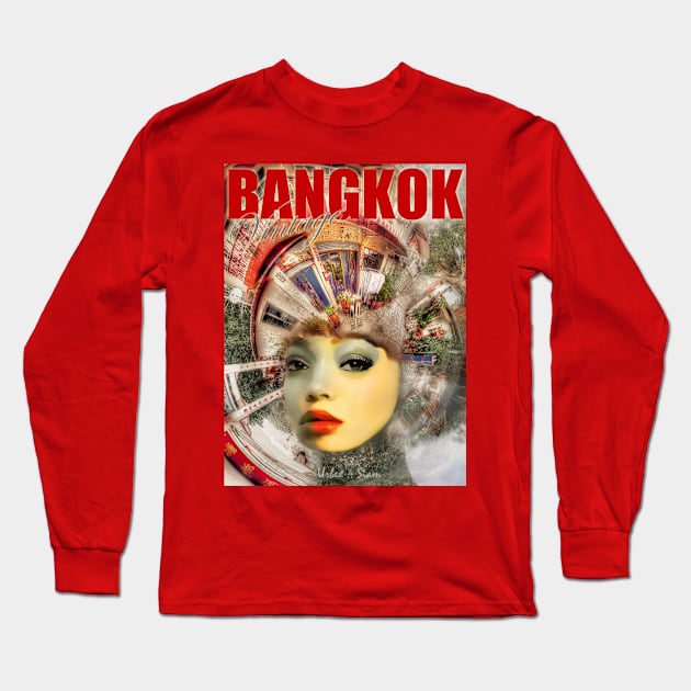 Bangkok Vintage Long Sleeve T-Shirt by drchristophers